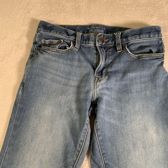 Banana Republic Jeans Mens 30x30(30x29) Light Wash Slim Fit Travel Stretch Denim - Picture 3 of 13